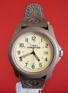 Timex Men's Expedition Camper 39mm Outdoor Leather & Fabric Strap Watch NEW LOOK - Picture 1 of 5