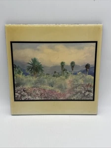 Vtg Armand Frederick Vallee Art on Ceramic Tile De Anza Borrego Desert 1990 - Picture 1 of 6