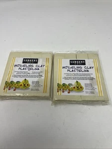 Sargent Art Modeling Clay Plastelina Cream Color #22-4000 - 1 lb (2 Pack), New - Picture 1 of 3