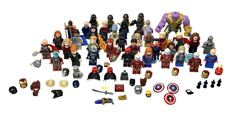 Lote de 44 Lego Big Fig + Micro y Minifiguras VENGADORES con Accesorios y Piezas Foto 1 de 4