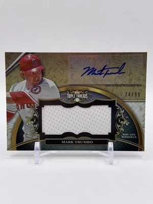 2013 Topps Triple Threads Unity Jumbo Relics /99 Mark Trumbo #UAJR-MT3 Auto - Image 1 of 3
