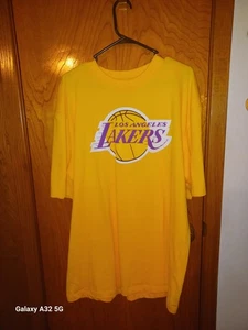 Fanatics Los Angeles Lakers Men’s XL T-Shirt Yellow Short Sleeve NBA New /w Tags - Picture 1 of 5