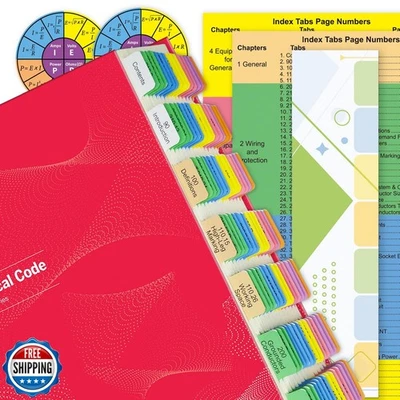 NEC Code Book Tabs 2023, 140 PCS NEC Tabs, Laminated and Color-Coded for Nati - Image 1 of 4
