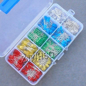 300pcs 3mm 5mm LED Light White Yellow Red Green Blue Assorted Kit DIY LEDs Set - Picture 1 of 1