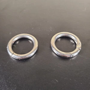 Set of 2 Miche 1.5" Silver Purse Strap Clips - Spring Loaded Rings - Picture 1 of 4