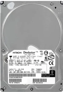 Hitachi Deskstar 120GXP IC35L120AVVA07-0 120GB 7200 RPM 2MB ATA IDE 3.5'' Inch - Picture 1 of 3