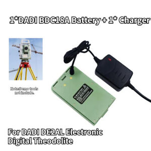 1x 6V 1.8Ah BDC18A Battery+Charger For DADI DE2AL Electronic Digital Theodolite