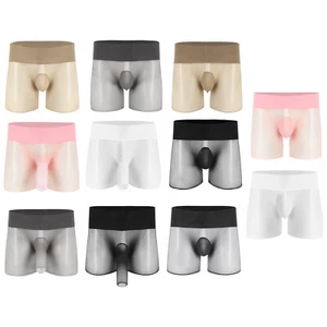 Herren Unterwäsche Kompressionsunterhose mit Scheide verführerische Boxershorts transparent - Bild 1 von 59