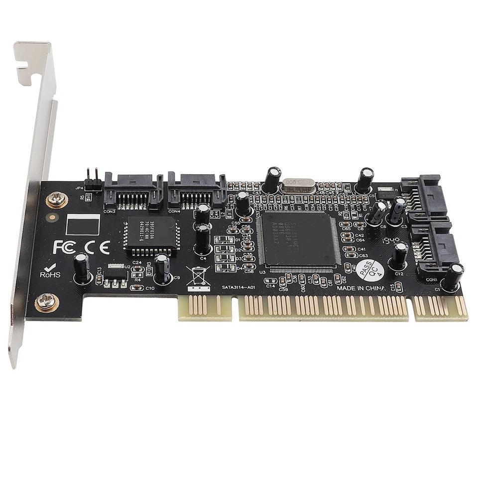 PCI to 4 Internal SATA Port 1.5Gbps Sil3114 Chipset for RAID Controller Card - Image 1 of 4