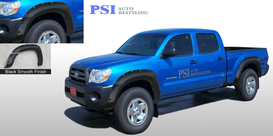 BLACK PAINTABLE Rivet Fender Flares 2005-2011 Toyota Tacoma for 73.5" Bed Only  Foto 1 de 1