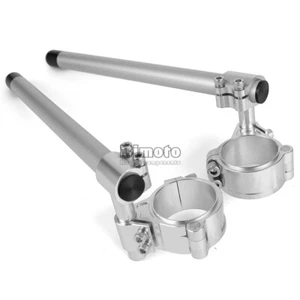 52mm Motorcycle Clip on Ons 22mm 7/8'' Fork Tube Handlebar Bar For Yamaha - Imagen 1 de 11