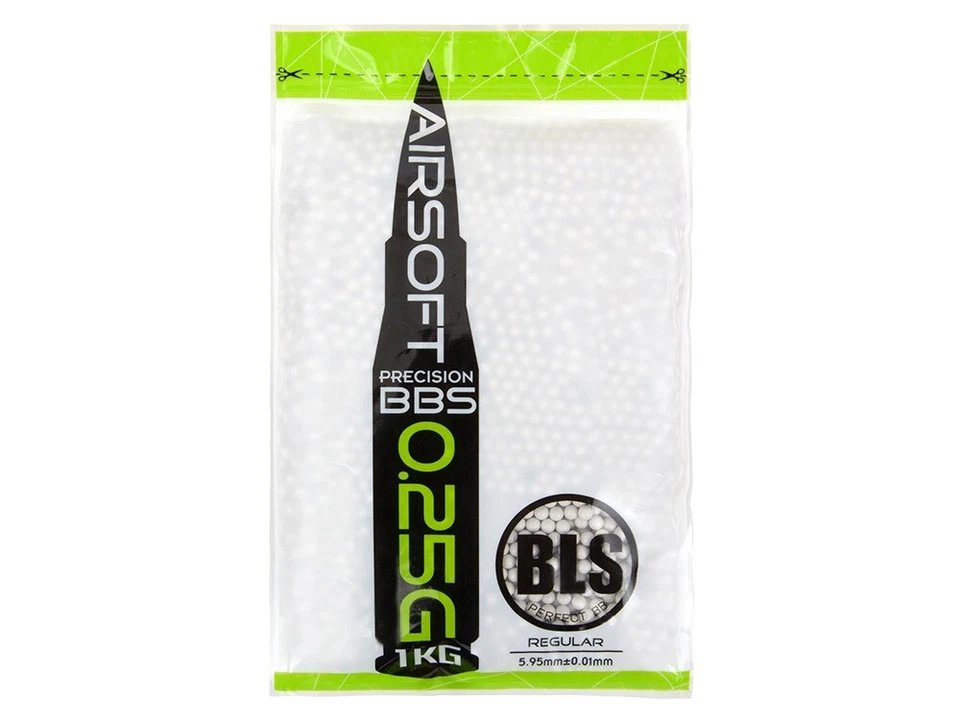 Clover Airsoft - BLS Perfect Airsoft .25g BBs White 6mm 4,000 CT .25 BBs