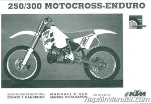 1991 KTM 250 300 Motocross Enduro Motorcycle Owners Handbook - Picture 1 of 1