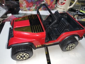 Vintage Tonka Pressed Steel Jeep Cj6 Cj7 Wrangler Rare Red Gold Trim 1970s - Picture 1 of 8
