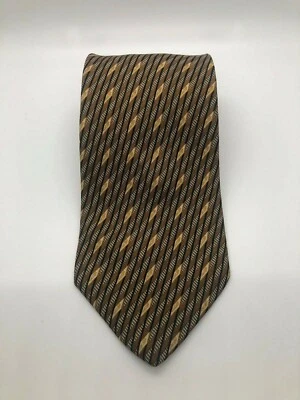 Corbata a rayas dorada tostada para hombre de hoy Foto 1 de 2