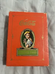 Vintage 1980 Coca-Cola MSR Playing Cards Metal Tin Marion Davies in box. - Picture 1 of 5