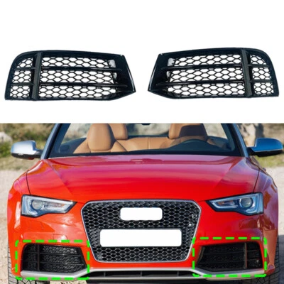 Cubierta de luz antiniebla para parachoques delantero de 2 piezas para Audi RS5 2013-2015 Foto 1 de 4
