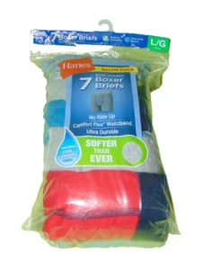 Hanes Boxer Briefs Tagless Large 14-16 Boys New 7 Pack - Picture 1 of 2