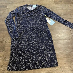 CeCe by Cynthia Steffe Solstice Print Long Sleeve Dress Size M NWT - Picture 1 of 8