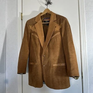 Vintage Cripple Creek 100% Genuine Leather Brown Medium Jacket - Picture 1 of 15