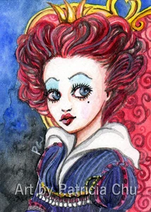 ACEO LE Art Card Print 2.5"x3.5" Red Queen In Her Throne Art by Patricia - Bild 1 von 1