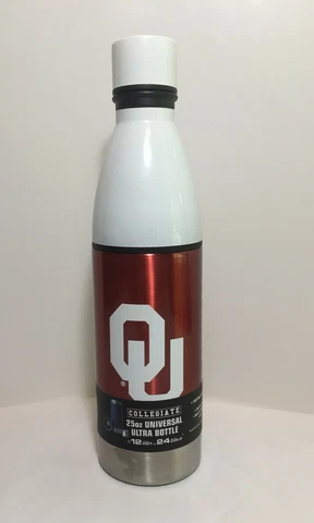 New Oklahoma Sooners Boelter 25 oz Stainless Steel Water Bottle, NCAA Cover