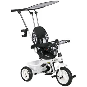 HOMCOM 6 in 1 Kids Tricycle w/ Removable Handle for 1.5+ year, White - Picture 1 of 11