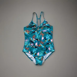 NO DEFECTS/STAIN!!! Speedo Girls Tropical Print One Piece Swimsuit Size XL - Picture 1 of 1