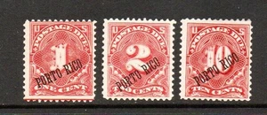 Sello de Puerto Rico #J1, J2 J3... Juego de envío debido... Como nuevo MH... CV $222 - Imagen 1 de 2