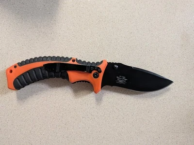 CUCHILLO PLEGABLE ELK RIDGE HUNTER NARANJA Hoja Negra  Foto 1 de 3