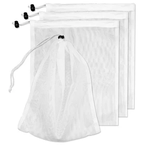 4Pcs Pool Vacuum Replacement Mesh Bag, Pool Leaf Vacuum Net Bag Fine Mesh wit... - Picture 1 of 7