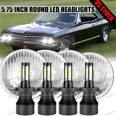 Faros LED Hi-Lo DRL de 5,75 pulgadas para Buick LeSabre 1959-1975 4 piezas Foto 1 de 4