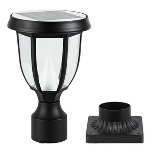 LED Cast Aluminum Solar Light Fixture, Dusk to Dawn Solar Lamp Post Light, So... - Picture 1 of 7