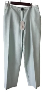 Eileen Fisher Womens 100% Silk Light Blue Pants Elastic Waist Relaxed Fit M - Picture 1 of 7