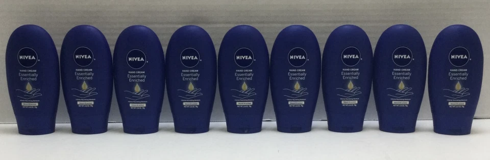 (5) Nivea Essentially Enriched Hand Cream Almond Oil 2.6 oz Travel .