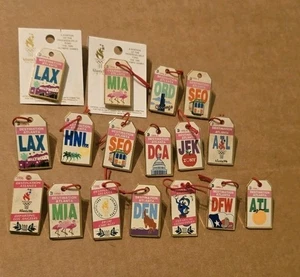 ATLANTA 1996 OLYMPIC AIRPORT LUGGAGE TAG (Lot Of 17) PINS - Picture 1 of 3