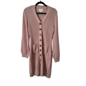 Olive and Oak Sweater Duster Cardigan Size Large - Picture 1 of 8