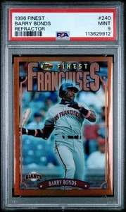 1996 Topps Finest Barry Bonds Refractor #240 PSA 9 - Picture 1 of 2