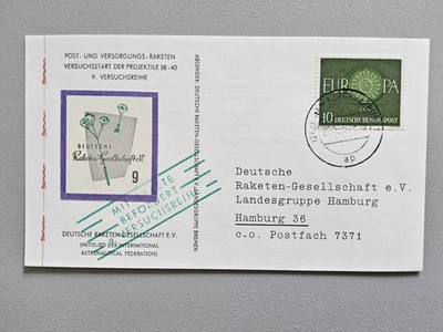 Raketenpost Deutschland 1960, Post u. Versuchsrakete 9. Versuchsreihe, DRG - Bild 1 von 2