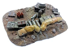 WARHAMMER 40K FORGE WORLD SCENERY OOP -AMMO DUMP- TRENCH TERRAIN MASTER PAINTED - Imagen 1 de 1