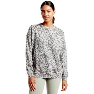 Athleta Sweatshirt Women's Size Small Splatter Gray Studio to Street Soft Top - Picture 1 of 7