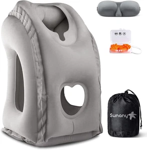 Travel Pillow, Inflatable Neck Pillow Used for Airplanes/Cars/Buses/Trains/Offic - Picture 1 of 12