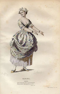 GRAVURE COSTUME THEATRE de VOLTAIRE XVIIIe / NANINE - Picture 1 of 1