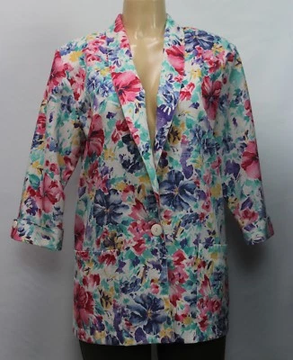 Kenneth Mitchell женщин Blazer куртка цветочный многоцветный размер 10 М - Изображение 1 из 4