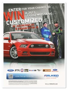 Neumático Falken Ford Mustang Justin Pawlak Vaughn Gittin 2012 anuncio de revista impreso - Imagen 1 de 4