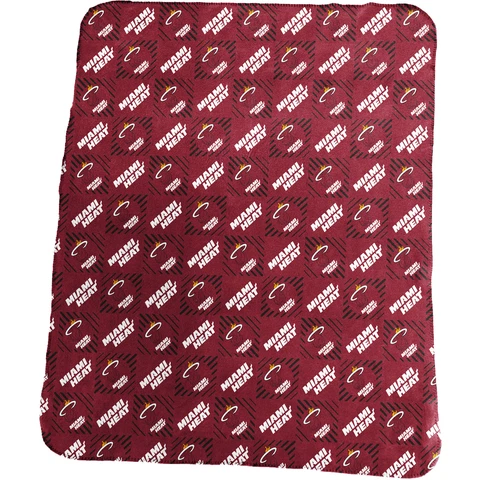 Miami Heat 60'' x 50'' Repeat Pattern Lightweight Throw Blanket Cover