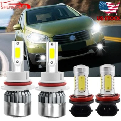 Faro antiniebla LED bombillas blancas para Suzuki SX4 2007-2013 4X Combo 9007 y H11 Foto 1 de 4