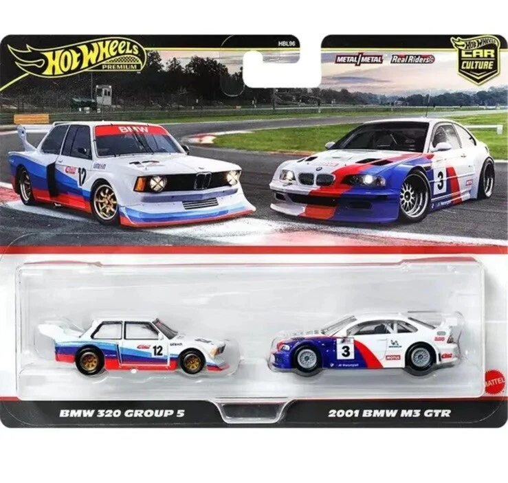 Hot Wheels Premium Classic BMW 320 Grupo 5 y BMW 2001 M3 Gtr Premium Paquete de 2 Foto 1 de 1