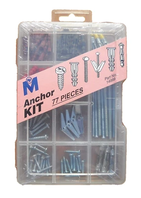 Anchor Wall Hanging Kit 77 Pieces, Midwest Fastener 14999 - Image 1 of 2