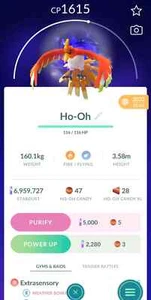 Pokémon - Ho-Oh Apex - legacy move Sacred Fire++ -Level 50 3move- T r a d e Go - Picture 1 of 1